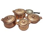 Persian Copper Stock Pot – Traditional Hammered Cooking Style Sitara, Set of 9