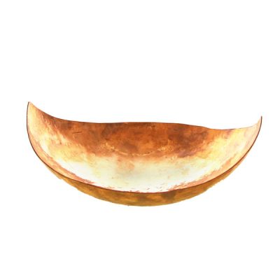 Copper Serving Bowl Suitable for Fruits and Sweets Hammered Diamond
