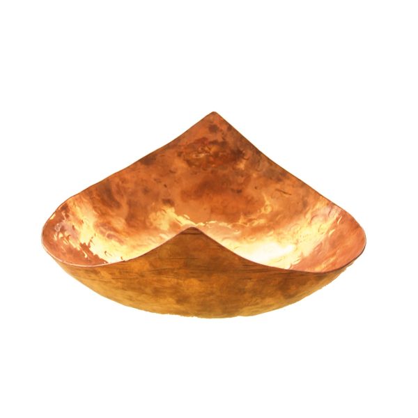 Copper Serving Bowl Suitable for Fruits and Sweets Hammered Diamond