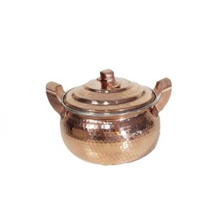 Iranian Hammered Copper Stock Pot Model Fara