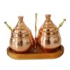 Handcrafted Copper Storage Jar - Ideal for Kitchen Organization (2x)