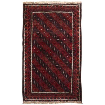 Vintage Hand-Knotted Persian Carpet Model Red