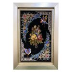 Hand-Knotted Persian Wall Hanging Rug from Tabriz Depicting Sparrows