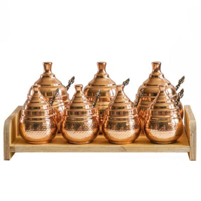 Handcrafted Copper Storage Jar – Ideal for Kitchen Organization – Set of 15