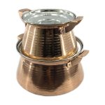 Persian Copper Stock Pot - Traditional Hammered Cooking Style Gilda, Set of 2