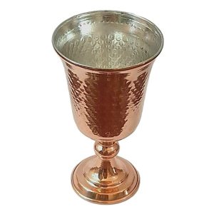 Handcrafted Persian Copper Wine Glass Stemware – Hammered Model Glsa