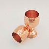 Set of 6 Handcrafted Persian Copper Wine Glass Stemware - Hammered Model Taban