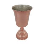 Handcrafted Persian Copper Wine Glass Stemware - Hammered Model Tanin