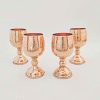 Handcrafted Persian Copper Wine Glass Stemware - Hammered Model Zarin