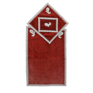 Islamic Muslim Traditional Sajadeh Prayer Model Red