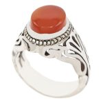 Persian Yemeni Aqeeq Silver Ring for Men Binesh II