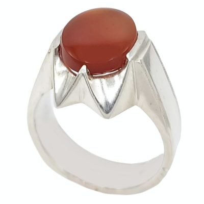 Persian Yemeni Aqeeq Silver Ring for Men Vandi
