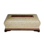 Handcrafted Persian Wooden Tissue Box Cover – Khatamkari Garden II
