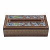 Handcrafted Persian Wooden Tissue Box Cover – Khatamkari Golnaz II