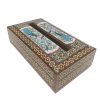 Handcrafted Persian Wooden Tissue Box Cover – Khatamkari Golsar II
