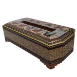 Handcrafted Persian Wooden Tissue Box Cover – Khatamkari Shekar