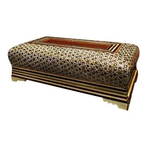 Handcrafted Persian Wooden Tissue Box Cover – Khatamkari Shekar II