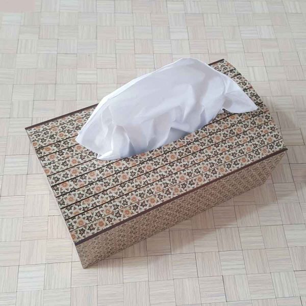 Khatamkari Wooden Tissue Box Cover Model Star