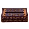 Handcrafted Persian Wooden Tissue Box Cover – Khatamkari Tazhib