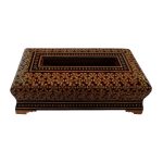 Handcrafted Persian Wooden Tissue Box Cover – Khatamkari Vira