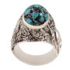 Persian Silver Ring for Men with Neyshabur Turquoise Imam Reza