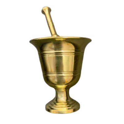 Brass Mortar & Pestle Set Traditional Persian Style Golnaz
