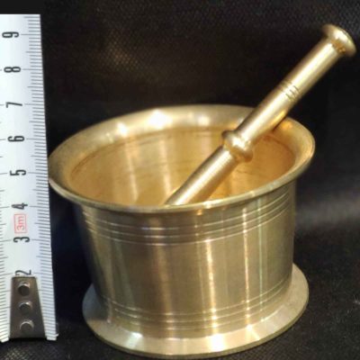Brass Mortar & Pestle Set Traditional Persian Style Karen