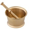 Brass Mortar & Pestle Set Traditional Persian Style Karen