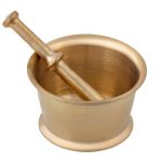 Brass Mortar & Pestle Set Traditional Persian Style Karen