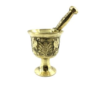 Persian Brass Mortar & Pestle Model Parmoon