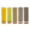 Set of 5 Beeswax Pillar Candles Model Colorful II (2x)