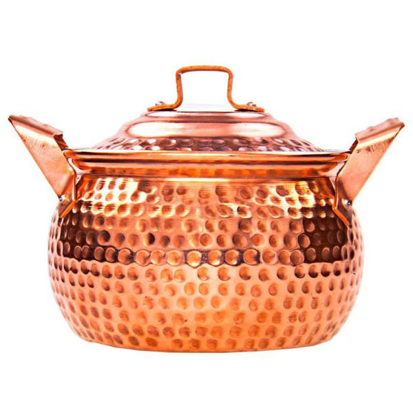 Persian Copper Stock Pot - Traditional Cooking Pot Model Khomre