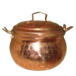 Persian Copper Stock Pot - Traditional Hammered Cooking Pot Model Mahan
