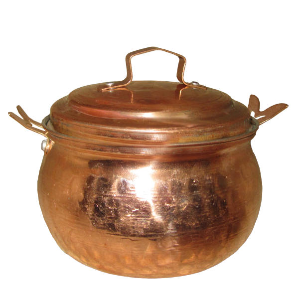 Persian Copper Stock Pot - Traditional Hammered Cooking Pot Model Mahan