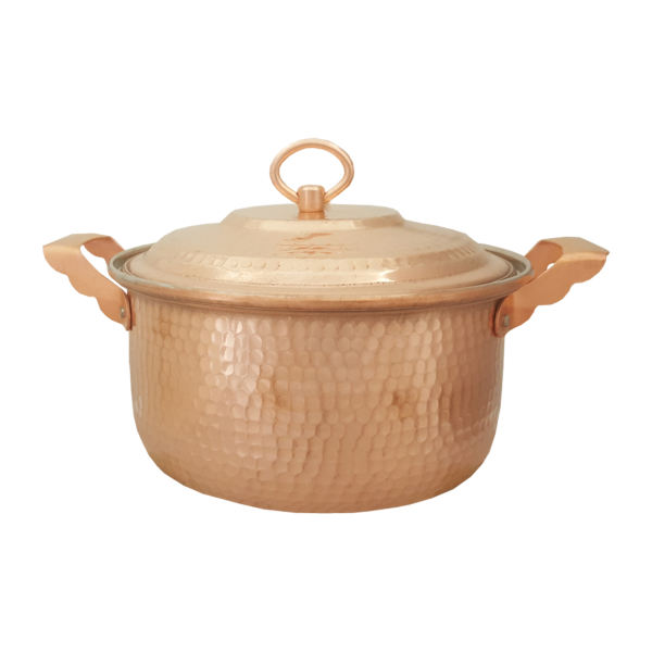 Persian Copper Stock Pot - Traditional Hammered Cooking Style Tabaan II