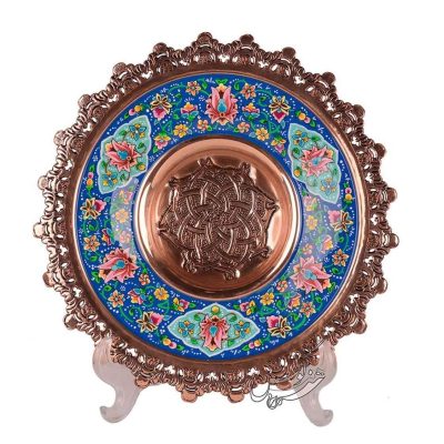 Persian Minakari Enamel Wall Clock Messi