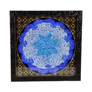 Persian Enameling Minakari Plate Model Ocean