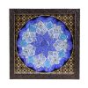 Decorative Copper Plate Hand-Painted with Persian Minakari Enamel Pearl