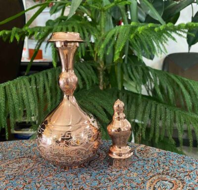 Decorative Copper Bottle Handcrafted Hammered Sevda