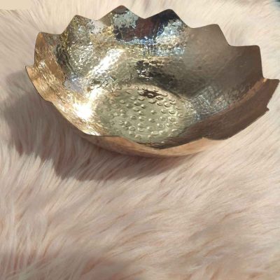Persian Copper Serving Bowl Suitable for Fruits and Sweets Hammered
