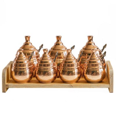 Handcrafted Copper Storage Jar – Ideal for Kitchen Organization – Set of 14