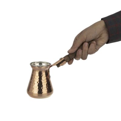 Turkish Coffee Pot – Traditional Hammered Copper Cezve / Ibrik, Darya