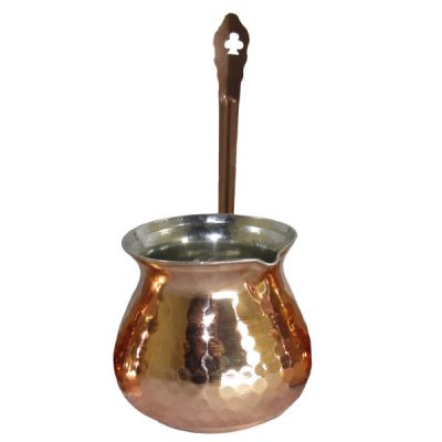Turkish Coffee Pot – Traditional Hammered Copper Cezve / Ibrik, Hana