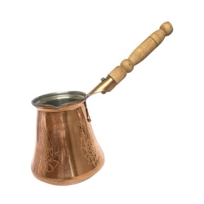 Turkish Coffee Pot – Traditional Hammered Copper Cezve / Ibrik, Raya