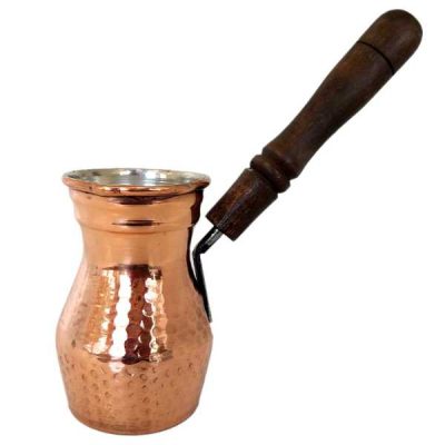 Turkish Coffee Pot – Traditional Hammered Copper Cezve / Ibrik, Rosegold