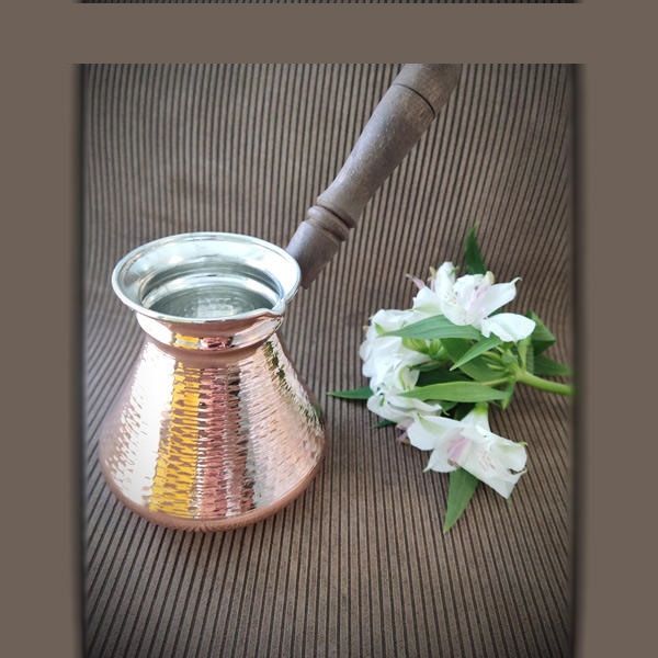 Turkish Coffee Pot – Traditional Hammered Copper Cezve / Ibrik, Vida