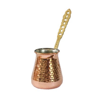 Turkish Coffee Pot – Traditional Hammered Copper Cezve / Ibrik, ZH1