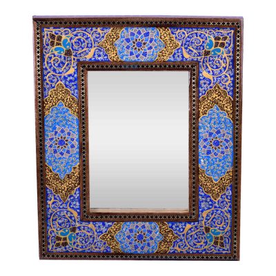 Persian Wooden Mirror – Eslimi Khatamkari Design