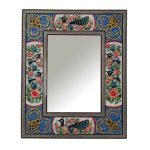 Persian Wooden Mirror Frame – Flower & Bird Khatamkari