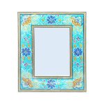 Persian Wooden Mirror Frame – Khatamkari Model Blue
